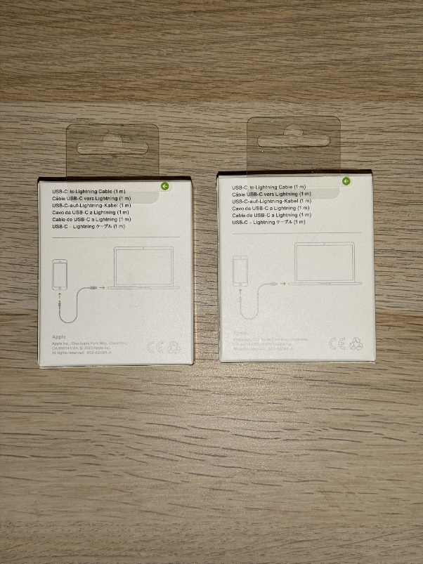 2 Cables iPhone Usb C-Lightning Original
