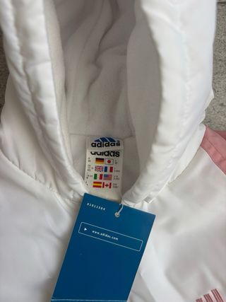 Mono nieve Adidas bebé blanco y rosa