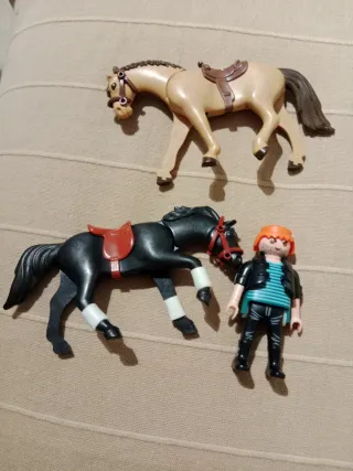 Caballos y muñeco Playmobil