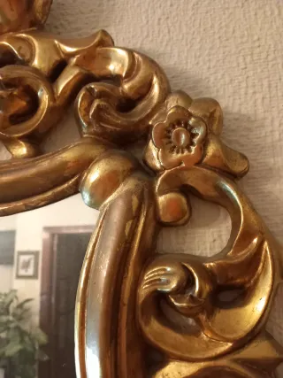 Espejo Antiguo Dorado