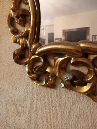 Espejo Antiguo Dorado