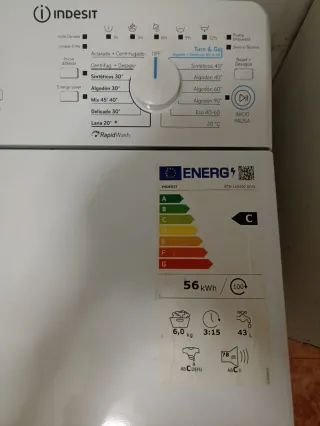 Lavadora Blanca Carga Superior