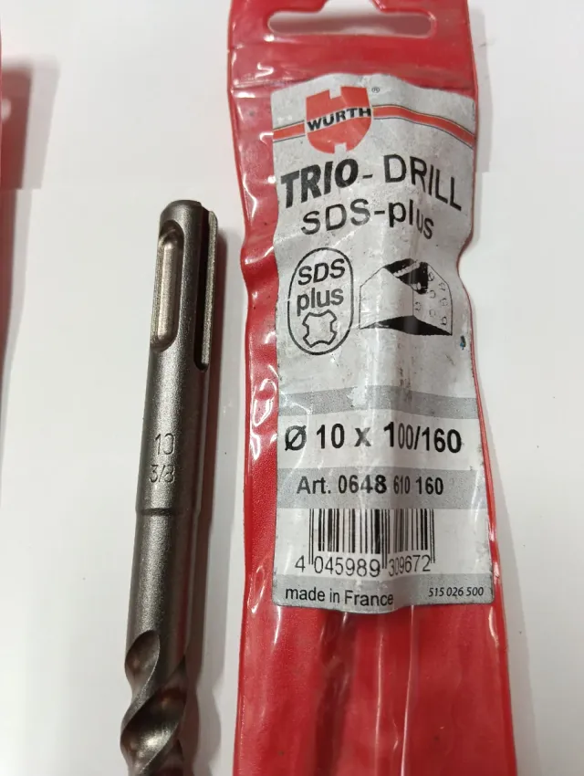 Juego 4 Brocas WURTH TRIO-DRILL SDS-plus