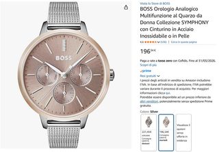 Orologio Donna BOSS Symphony Oro/Argento