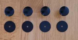 4 Tiradores Negros Redondos