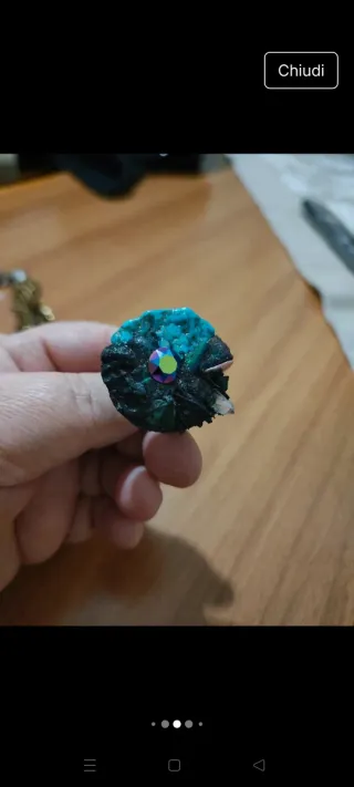 Anello artigianale pietre verdi e turchesi