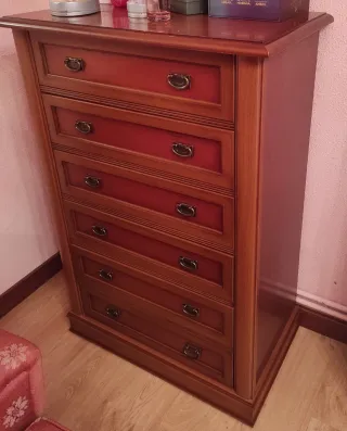 Armario de madera maciza, cabecero,mesillas,comoda