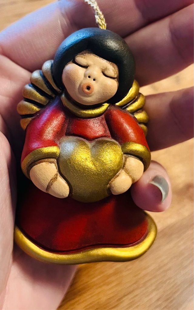 Addobbo Angelo Rosso Thun Cuore Oro