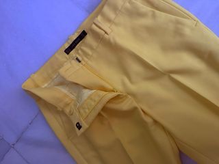 Pantalón de Pinza Zara Amarillo Nuevo