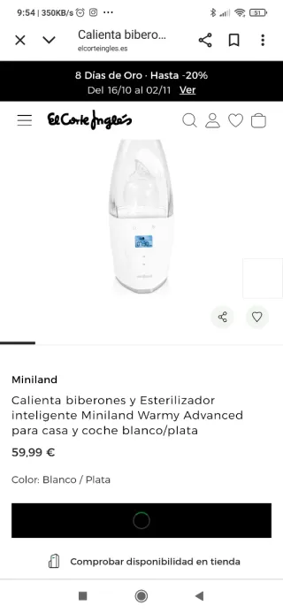 Esterilizador Warmy Advanced Miniland