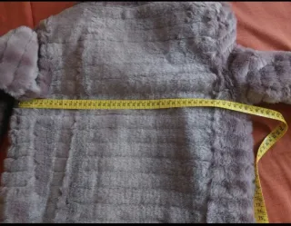 Chaquetón pelo malva Mango