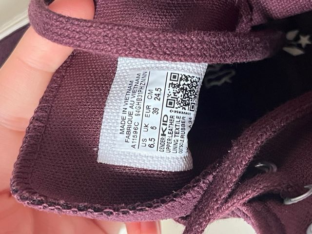 Converse plataforma morado y blanco de ante 