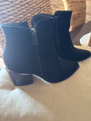 Botines negros mujer tacón
