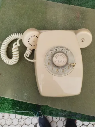 Teléfono Fijo Vintage Telefonica Beige