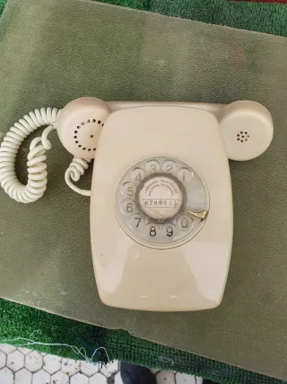 Teléfono Fijo Vintage Telefonica Beige