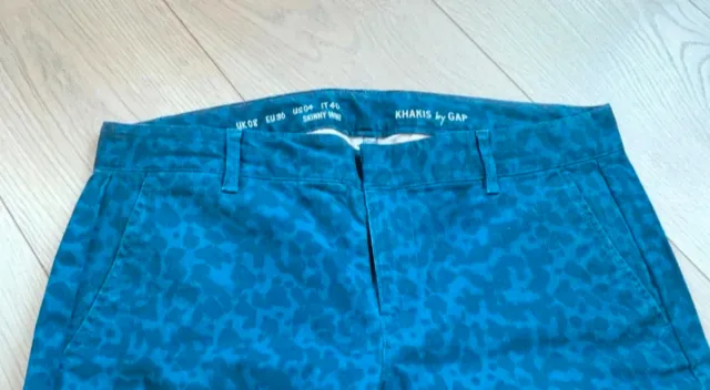 GAP Talla 36-38 - Pantalón azul animal print 