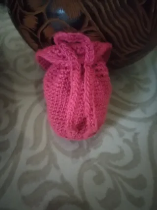 Mochila crochet rosa hecha a mano sin estrenar