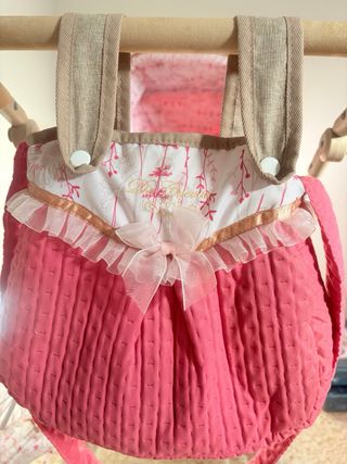 Carrito de bebé Reborn rosa