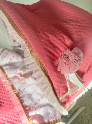 Carrito de bebé Reborn rosa