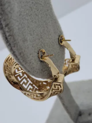 Pendientes Aro Greca Goldfilled