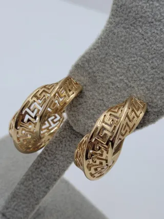 Pendientes Aro Greca Goldfilled
