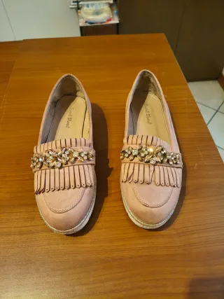 Mocassini donna similcamoscio strass n.38