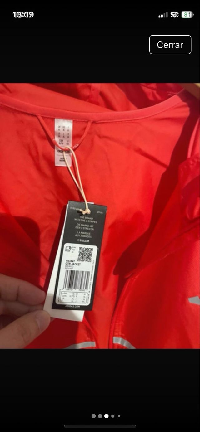 Chaqueta running Adidas XL Own The run 