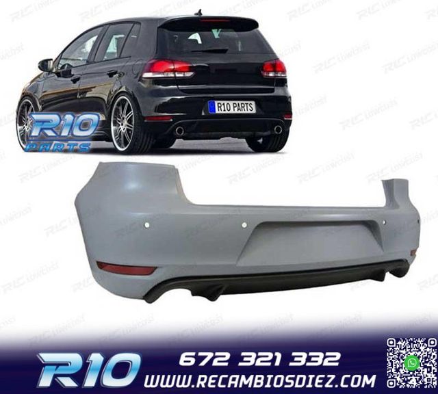 PARAGOLPES TRASERO VOLKSWAGEN VW GOLF 6 08- LOOK GTI PDC