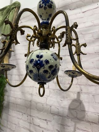 Lámpara de techo cerámica y bronce