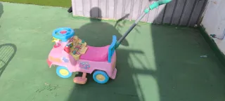 Correpasillos rosa con empujador