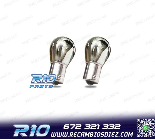 BOMBILLAS PLATA BA15S P21W INTERMITENTE