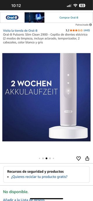 Oral-B Pulsonic Slim Clean 2900 Cepillo Eléctrico