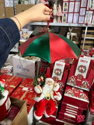 Babbo Natale con Paracadute Decorazione