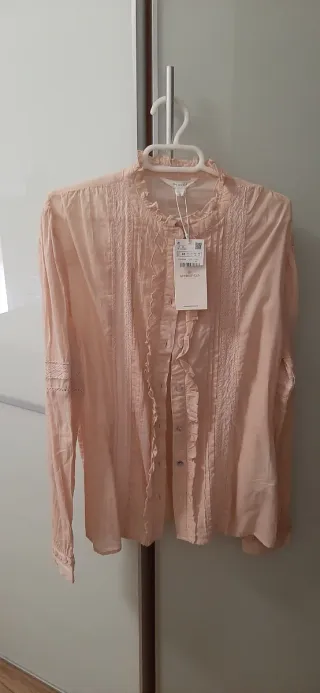 Blusa Springfield Talla 42 Rosa/Beige