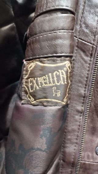 Chaquetón Unisex de cuero auténtico marrón