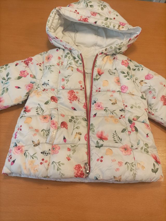 Abrigo niña reversible floral