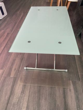 Mesa elevable cristal templado 120x60