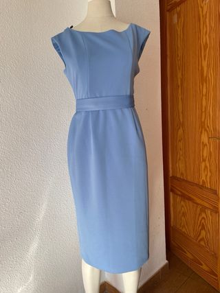 Vestido Matilde Cano Azul Talla 44 Nuevo