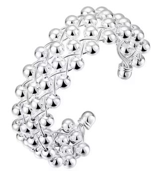 Brazalete Bolas Plata de Ley