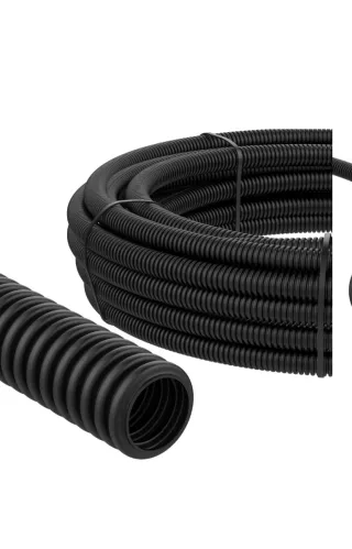 Tubo corrugado negro para cables