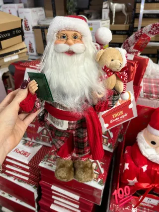 Babbo Natale 55cm con Orsetto