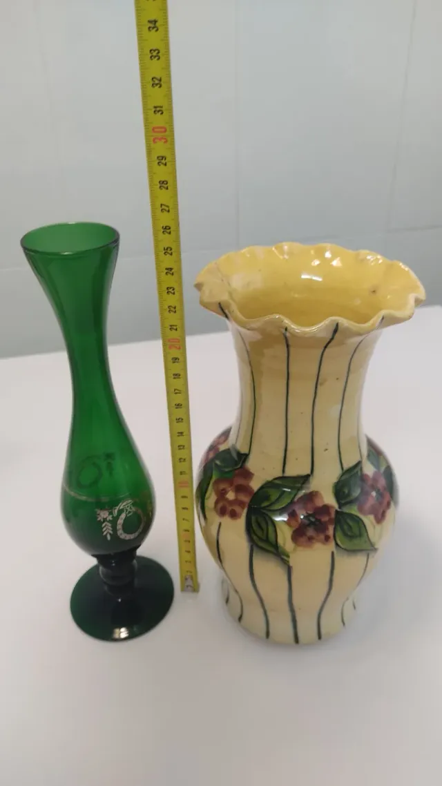 4 jarrones decorativos florales