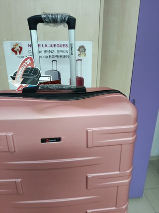 Maleta Benzi Grande Negra y Rosa