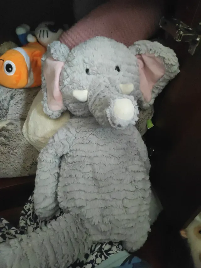 Peluche Elefante Gris Suave
