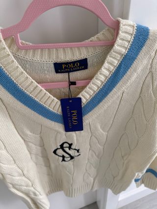 Jersey Universitario Polo Ralph Lauren Beige/Azul
