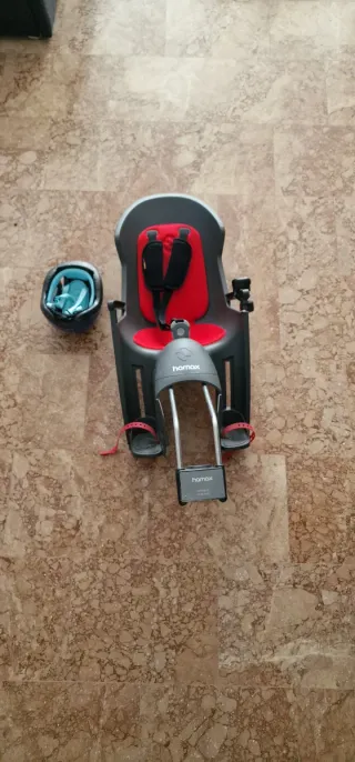Silla de bici para niños Homax y casco