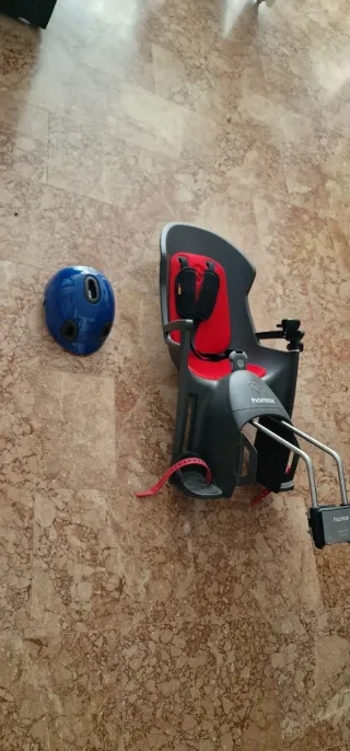 Silla de bici para niños Homax y casco