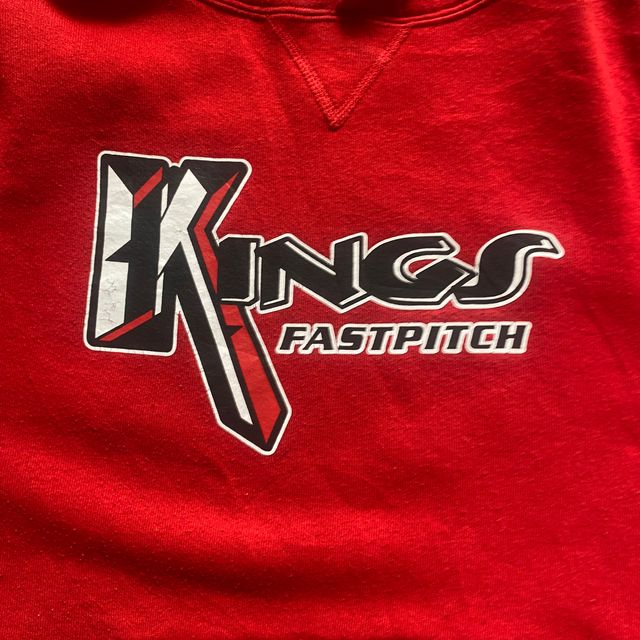 Sudadera Russell Athletic Roja Vintage M Y2K