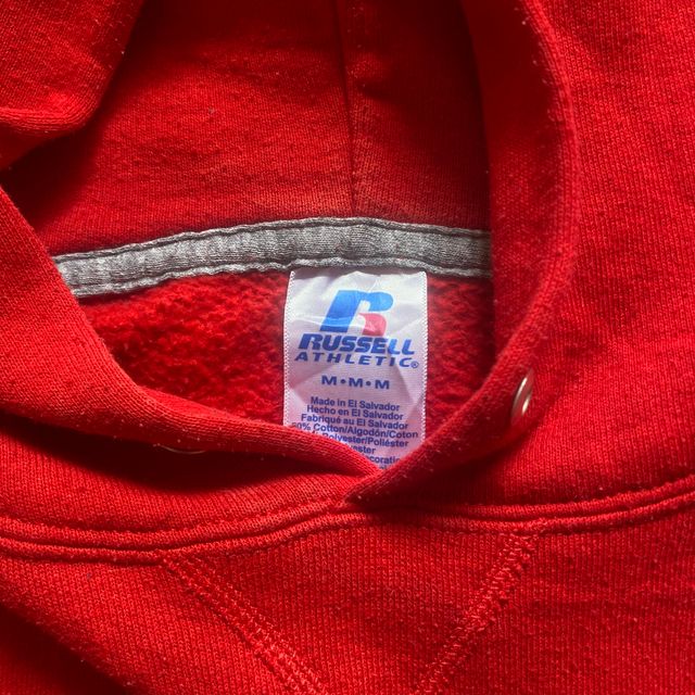 Sudadera Russell Athletic Roja Vintage M Y2K