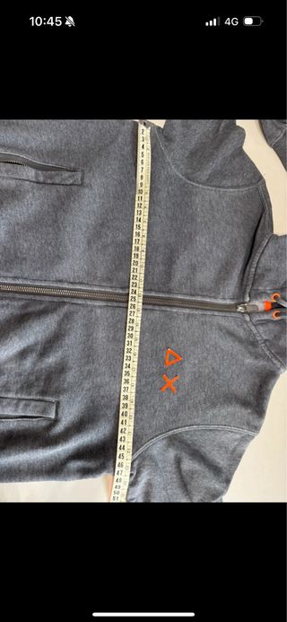 Felpa Sun68 ragazzo grigia con zip